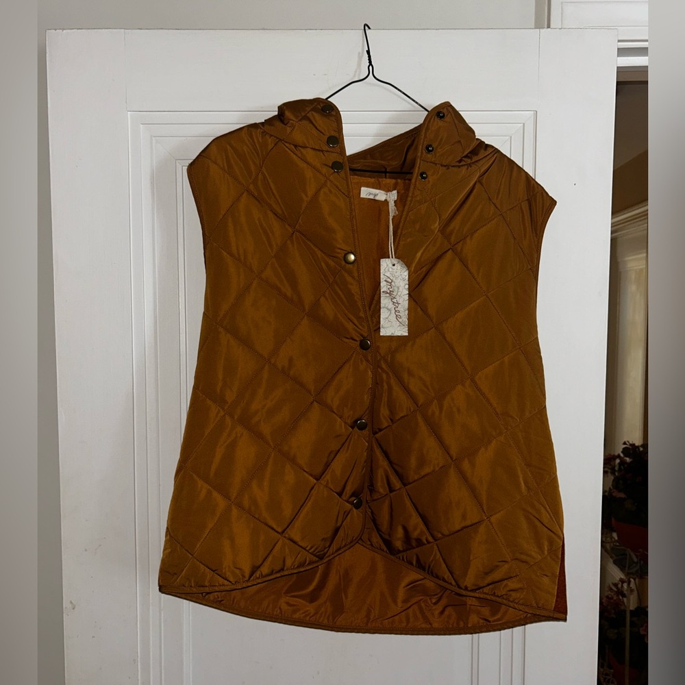 Quilted Brown Sleeveless Vest